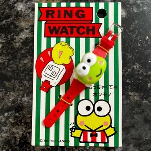 Vintage 90s Keroppi Ring Watch NOS